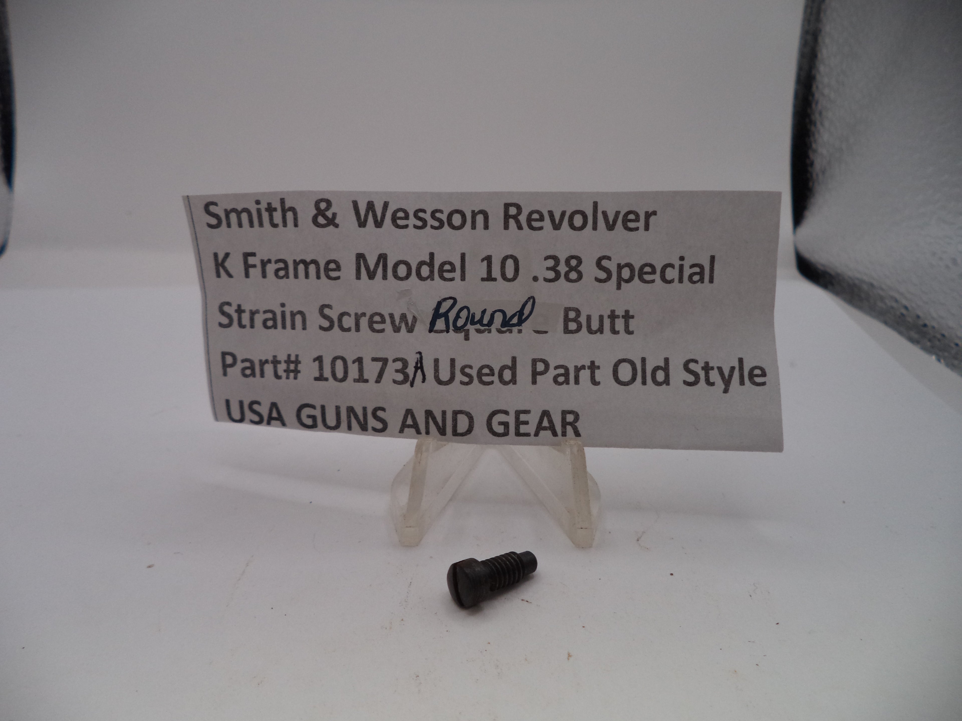 Smith & Wesson K Frame Model 10 Strain Screw Round Butt Blue Steel Used - 10173A