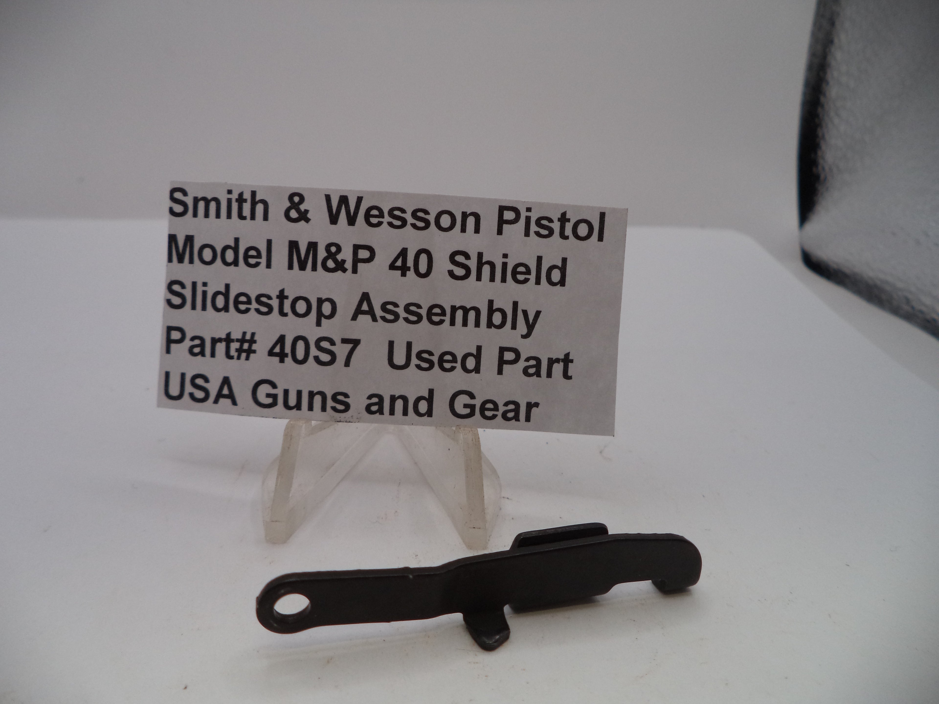 Smith & Wesson M&P 40 Shield Slide Stop Assembly .40S&W Used 40S7