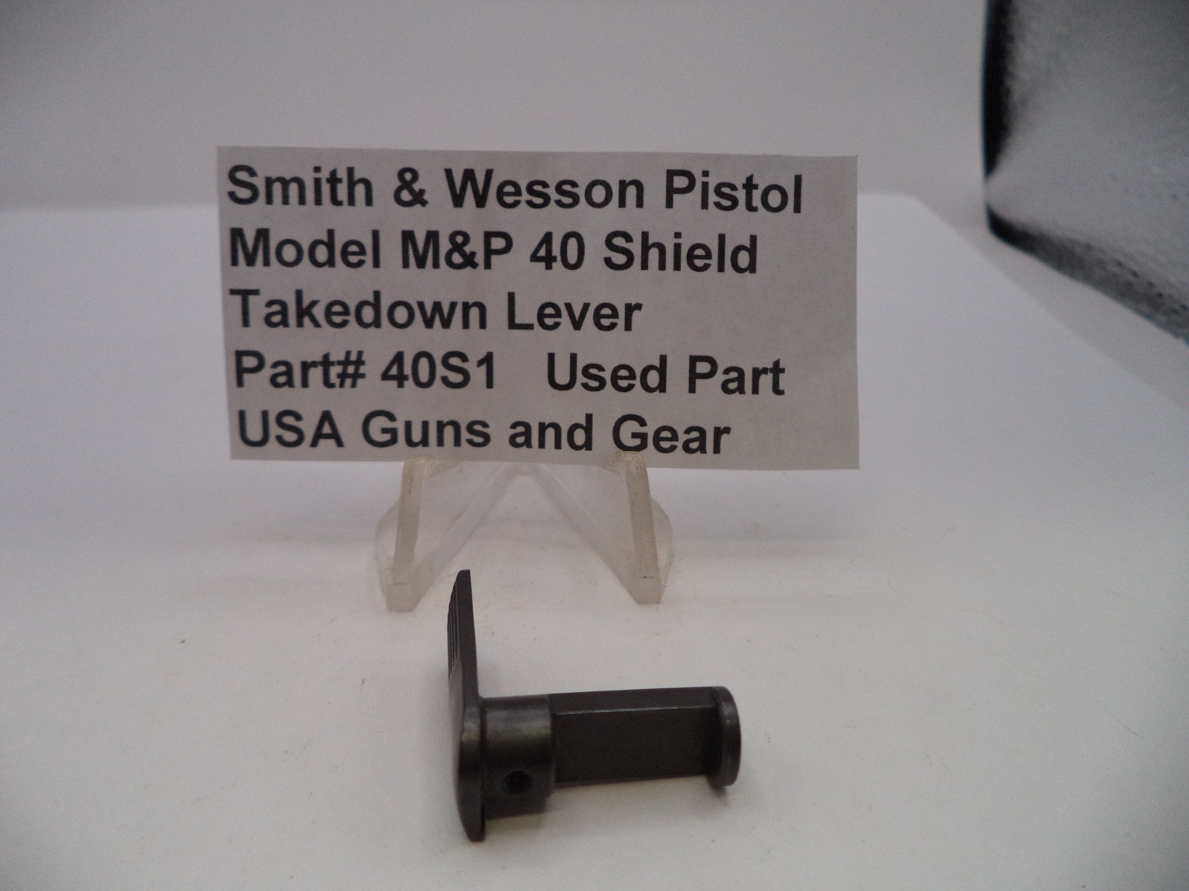 Smith & Wesson M&P 40 Takedown Lever - .40 S&W - Factory Part - Used
