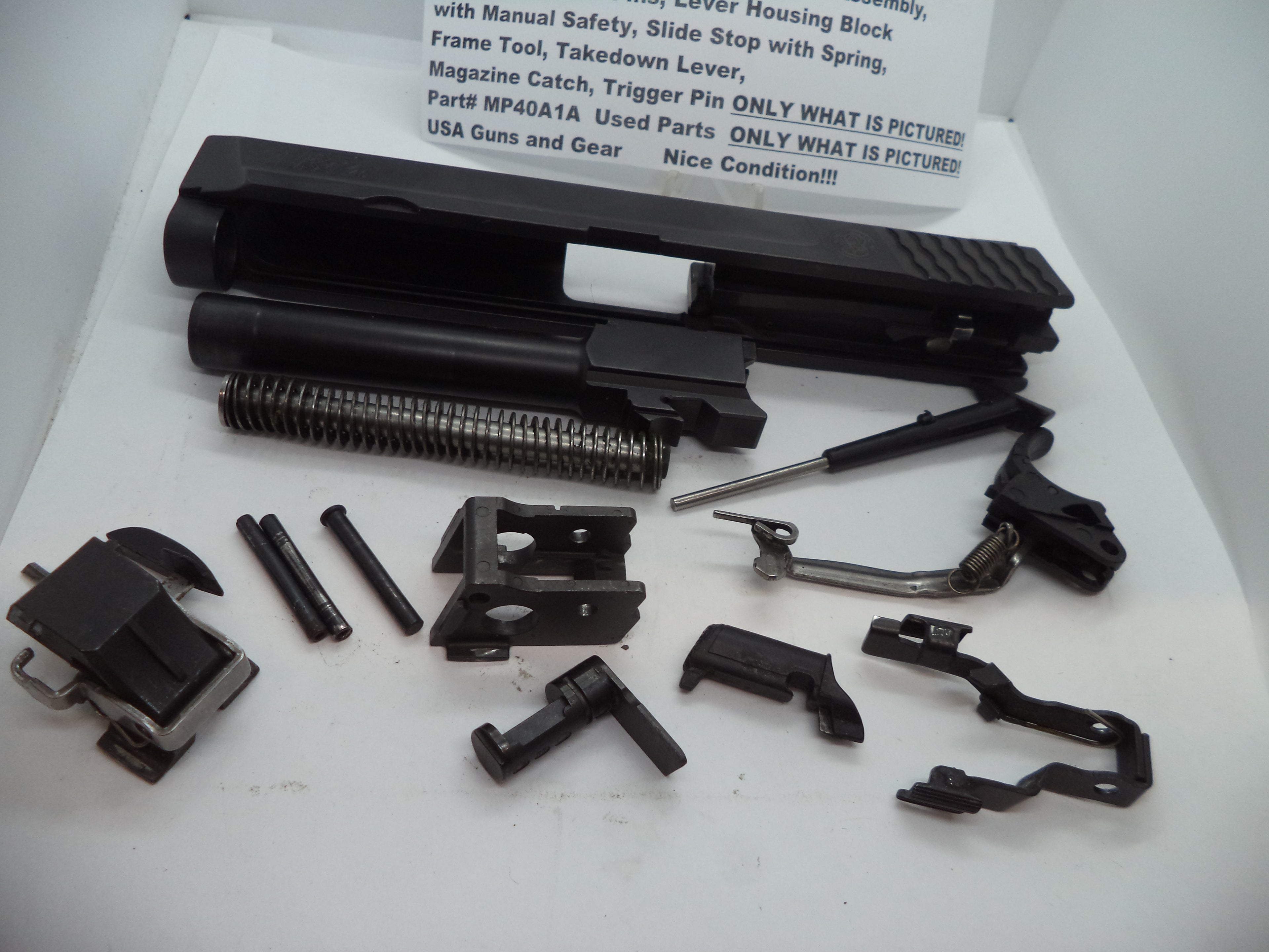 Smith & Wesson M&P 40 Slide, Barrel, Recoil Guide Assembly w/parts .40 S&W MP40A1A