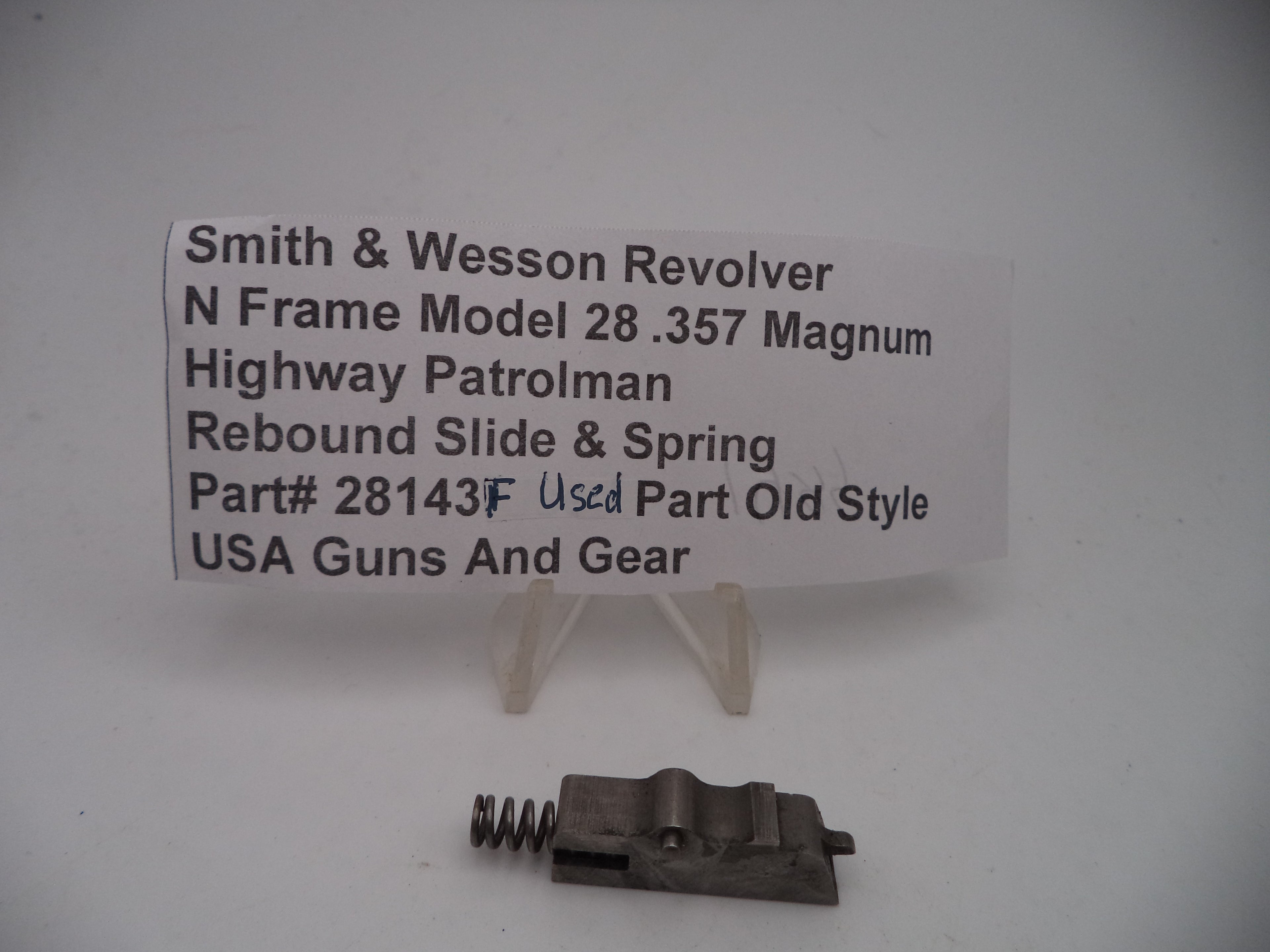 28143F S&W N Frame Model 28 Highway Patrolman Rebound Slide & Spring