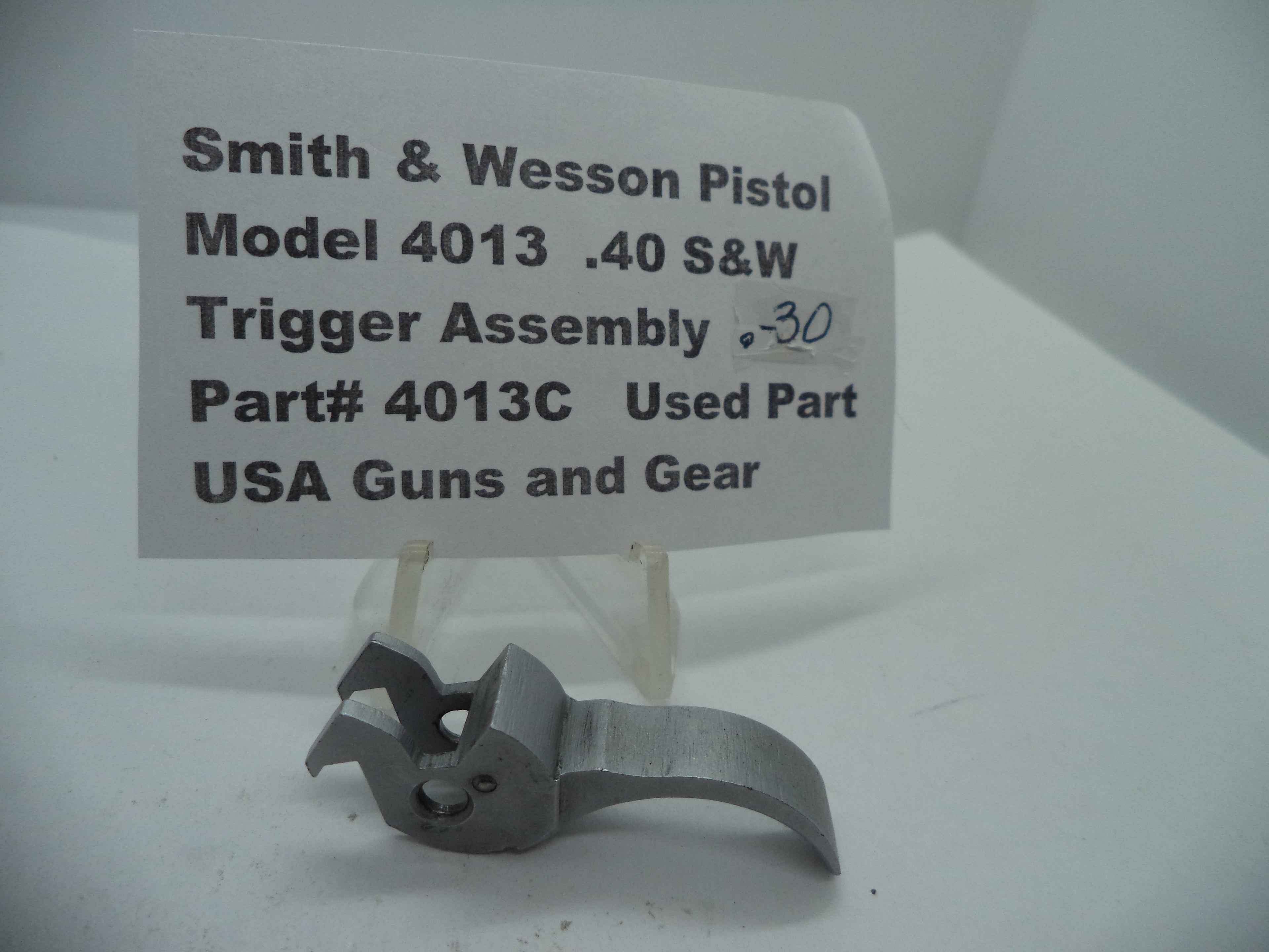 4013C Smith & Wesson Model 4013  .40 S&W Trigger Assembly .300" Used Part