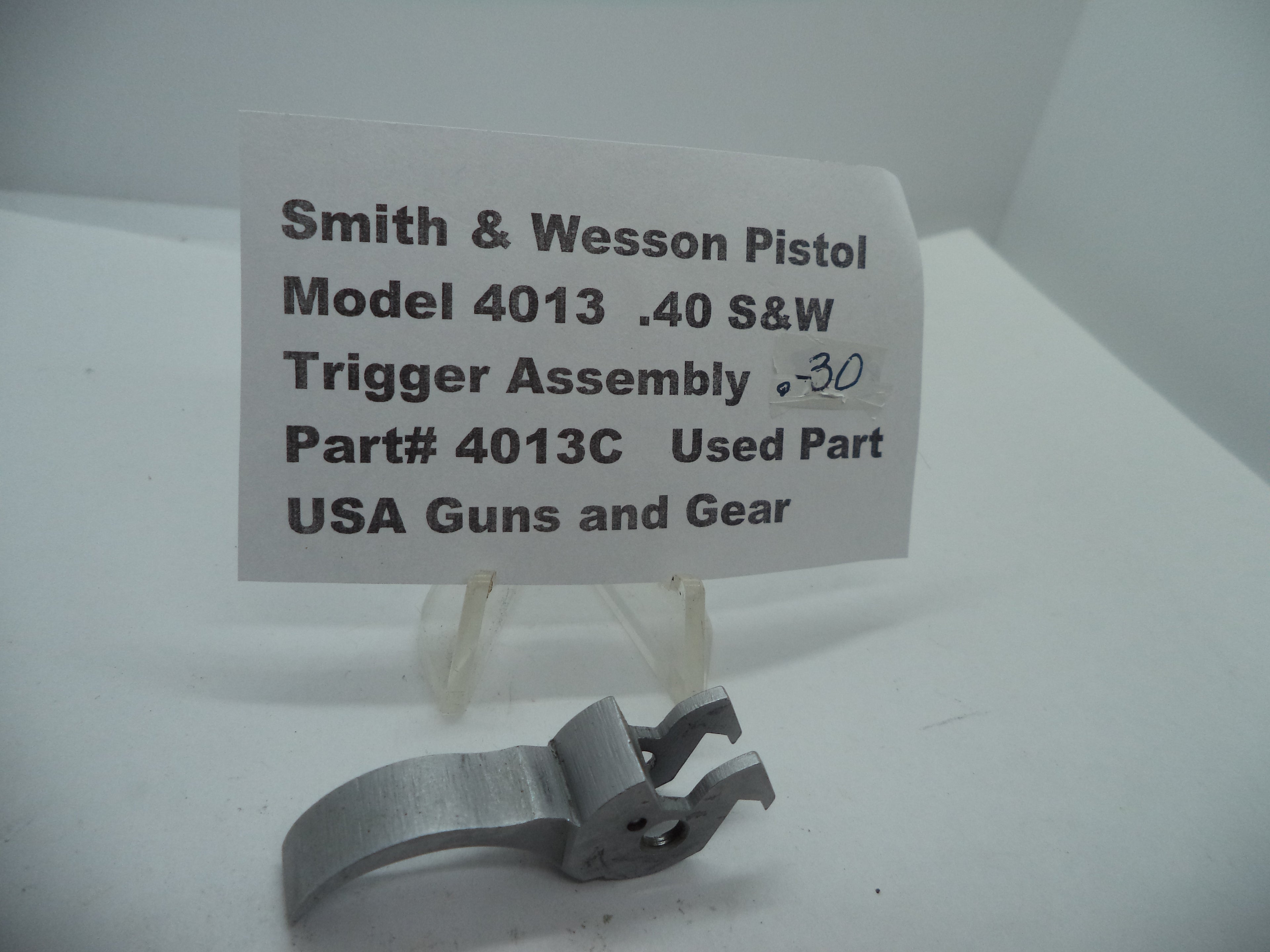4013C Smith & Wesson Model 4013  .40 S&W Trigger Assembly .300" Used Part