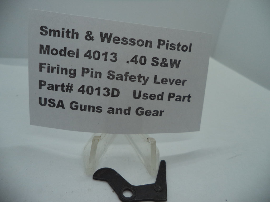 4013D Smith & Wesson Model 4013  .40 S&W  Firing Pin Safety Lever Used Part