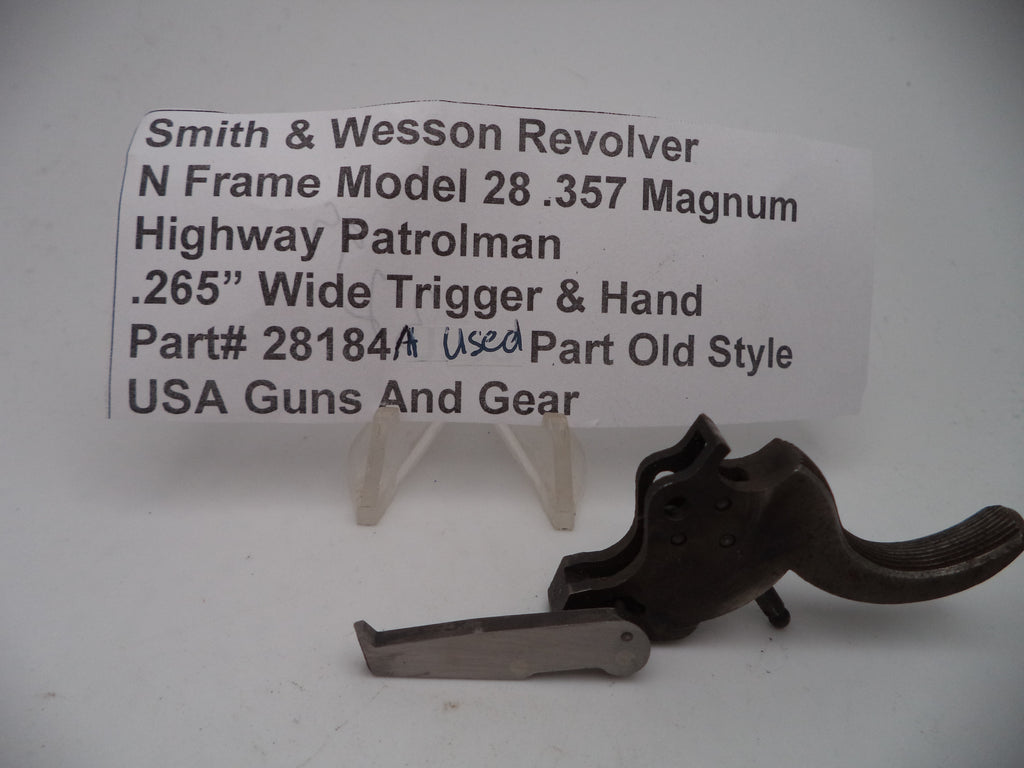 Smith & Wesson 28184A S&W N Frame Model 28 Highway Patrolman .265" Trigger & Hand .357 Mag Part 000000000
