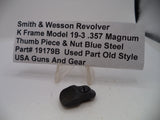 S&W K Frame Model 19-3 Thumb Piece & Nut  Blue .357 Magnum 19179B