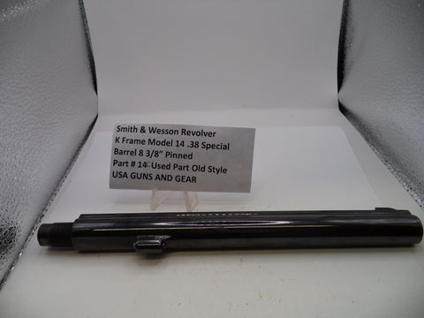 S&W K Frame Model 14  Barrel 8 3/8" Pinned Blue .38 Special 14C