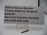 S&W K Frame Model 14  Barrel Pin Blue Steel .38 Special 14F