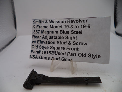 Smith & Wesson K Frame Model 19-3 to 19-6 Rear Adjustable Sight 19162B