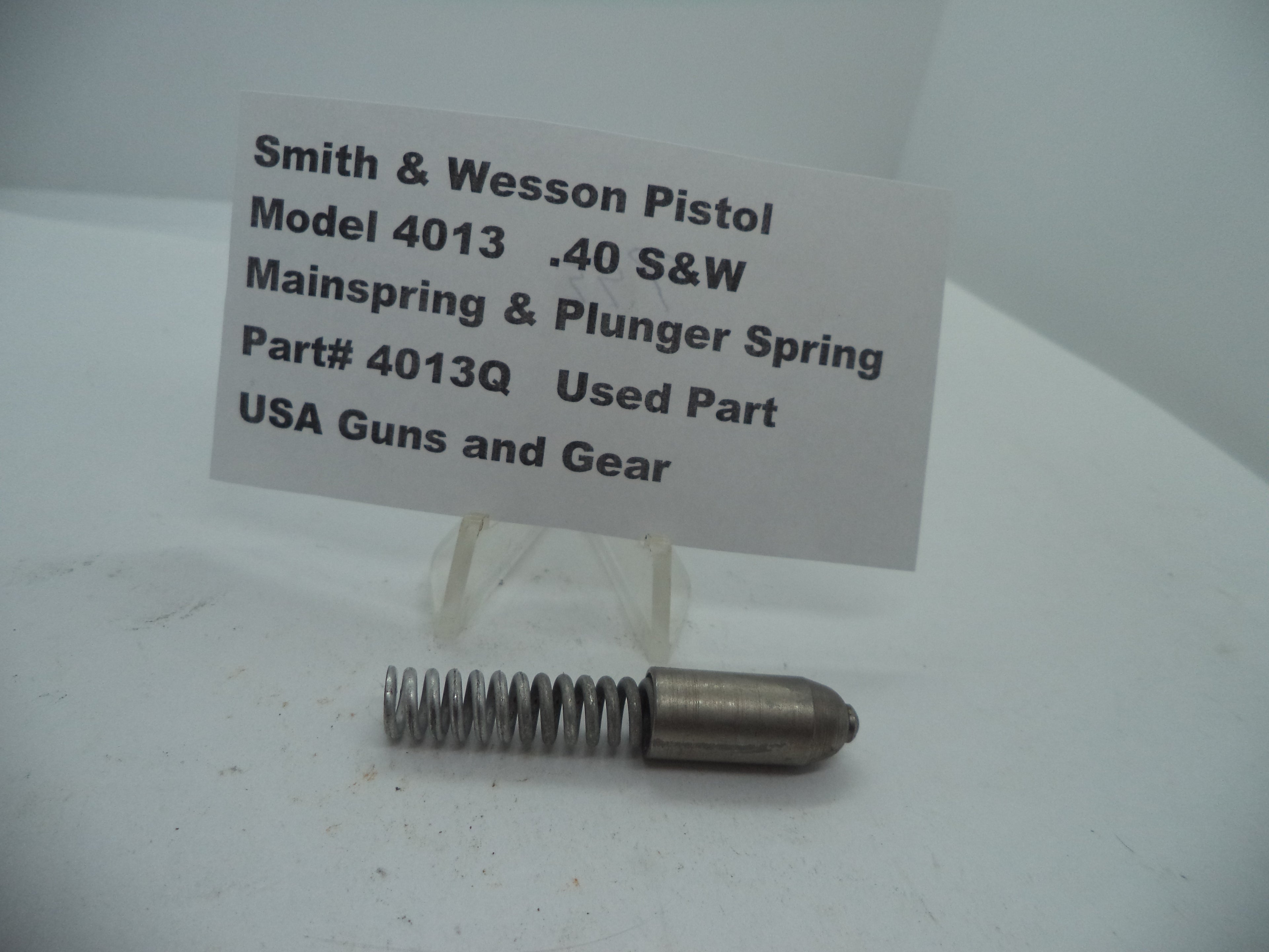4013Q Smith & Wesson Model 4013  .40 S&W Mainspring & Plunger Spring Used