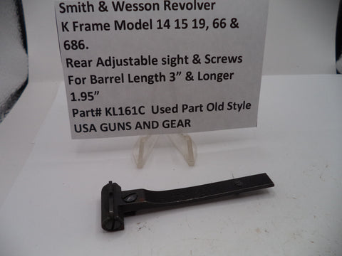 S&W K Model 14 15 19 66 & 686 Rear Adjustable Sight & Screws KL161C