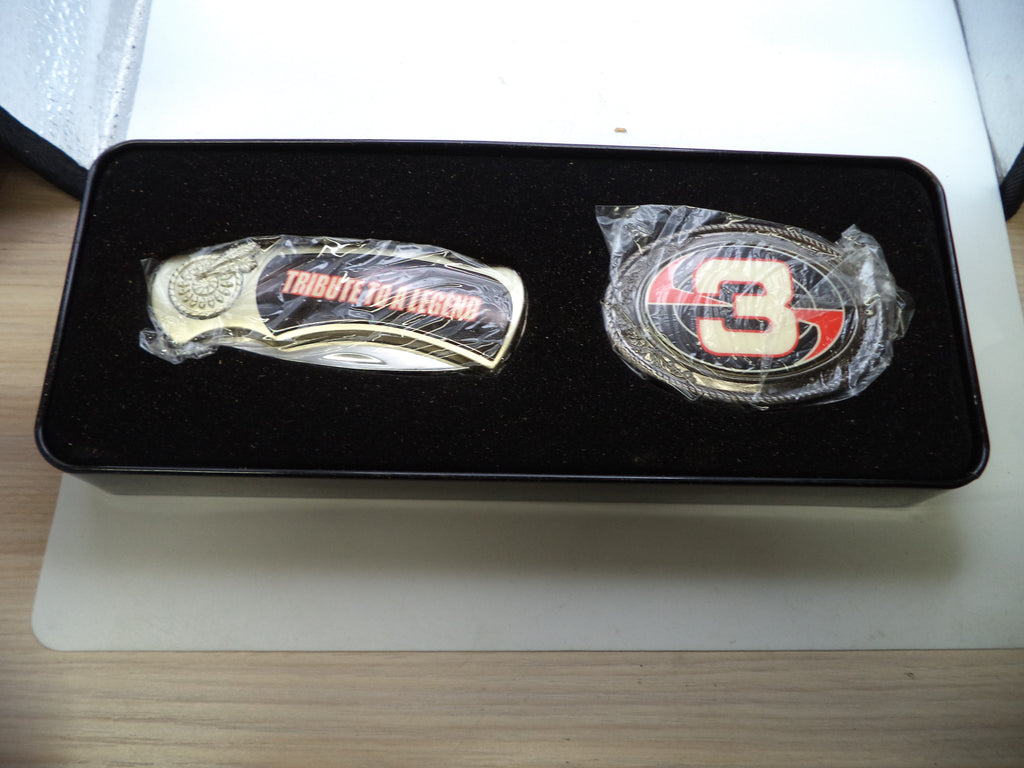 Dale Earnhardt Sr., Knife & Belt Buckle New 003