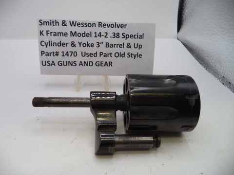 S&W K Frame Model 14-2  Cylinder & Yoke Blue Steel .38 Special 1470