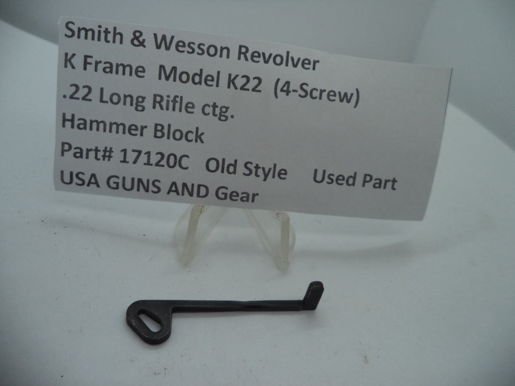 Smith & Wesson Revolver K Frame Model K22 (4-Screw) Hammer Block .22 Long Rifle 17120C