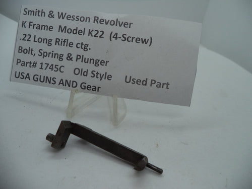 1745C S&W K Frame Model K22 (4-Screw) Bolt, Spring & Plunger .22 Long Rifle