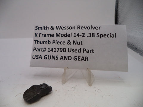 S&W K Frame Revolver Model 14-2 Thumb Piece & Nut Blue .38 Special 14179B