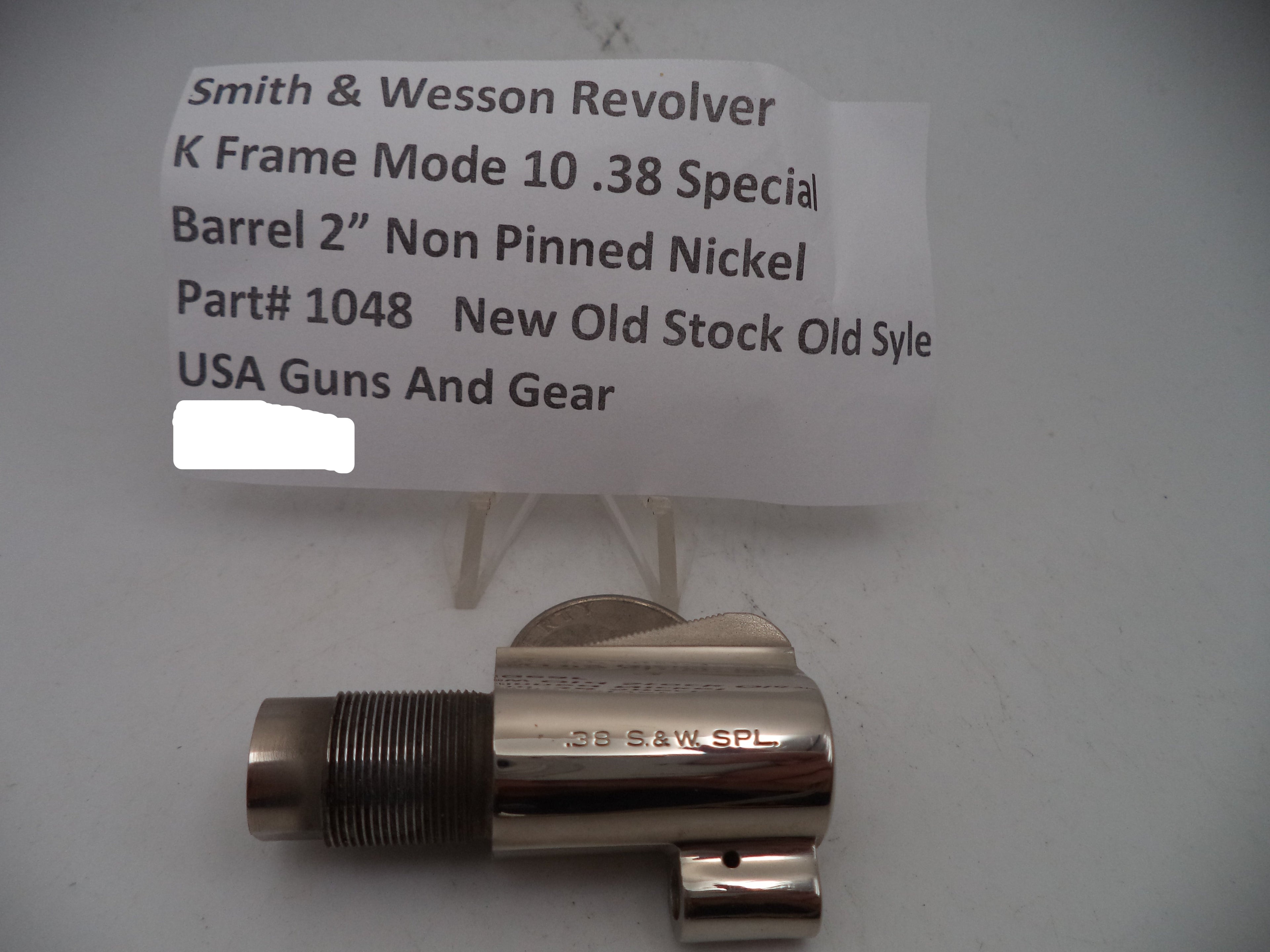 Smith & Wesson Revolver K Frame Model 10 2" Barrel Non Pinned .38 Special Used 1048