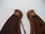 S&W K & L Frame Vintage Wood Grips & Screw Square Butt Only A4