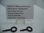 3007487 Smith & Wesson All Frames All Models Lock Key Set New Part