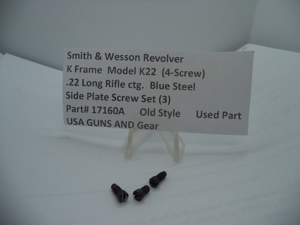 Smith & Wesson K Frame Pre-Model K22 Side Plate Screws Set - 4-Screw .22 LR