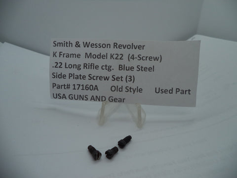 17160A S&W Revolver K Frame Model K22 (4-Screw) Side Plate Screws .22 Long Rifle