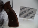 S&W K & L Frame Vintage Wood Grips & Screw Square Butt Only A6