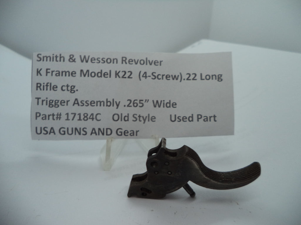 17184C Smith & Wesson K Frame Model K22 (4-Screw) Trigger Assembly .22 LR ctg.