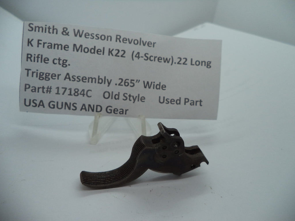 17184C Smith & Wesson K Frame Model K22 (4-Screw) Trigger Assembly .22 LR ctg.