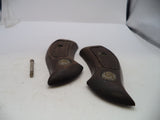 S&W J Frame Vintage Wood Grips & Screw Round Butt only Used Part GGG13A