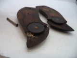 S&W J Frame Vintage Wood Grips & Screw Round Butt only Used Part GGG13A