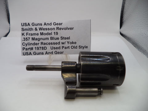 S&W K Frame Model 19 .357 Magnum Cylinder W/Yoke Blue Steel 1978D