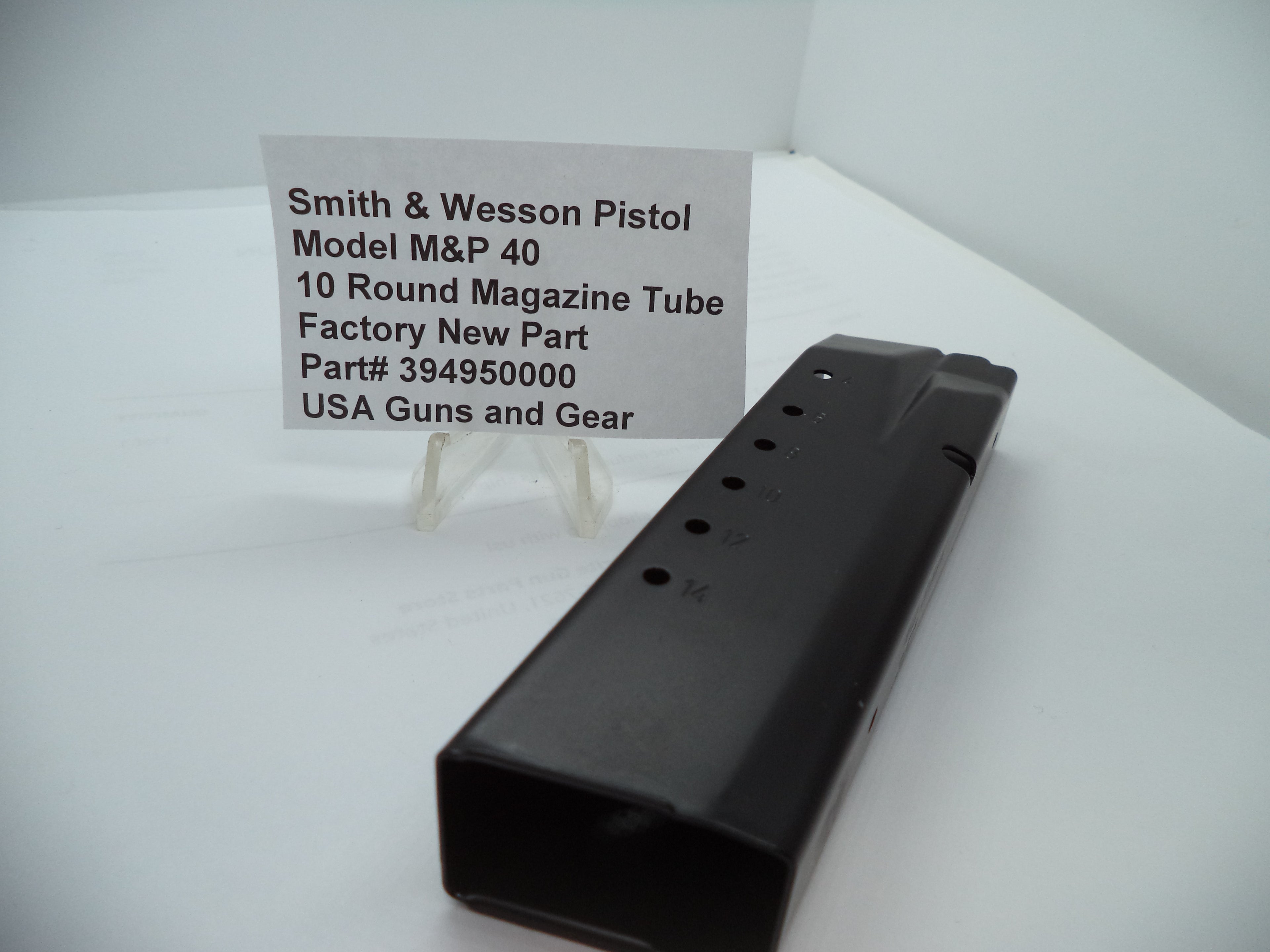 Smith & Wesson M&P 40 Magazine Tube - .40 S&W/.357 Sig - 14 Round Full Size - Factory OEM Part 394950000