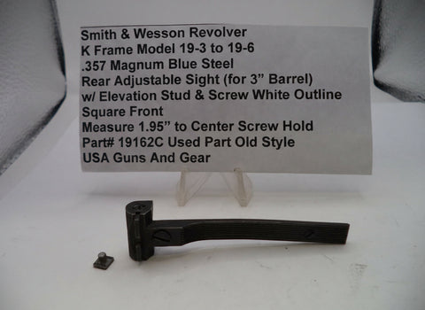 Smith & Wesson K Frame Model 19-3 to 19-6 Rear Adjustable Sight 19162C