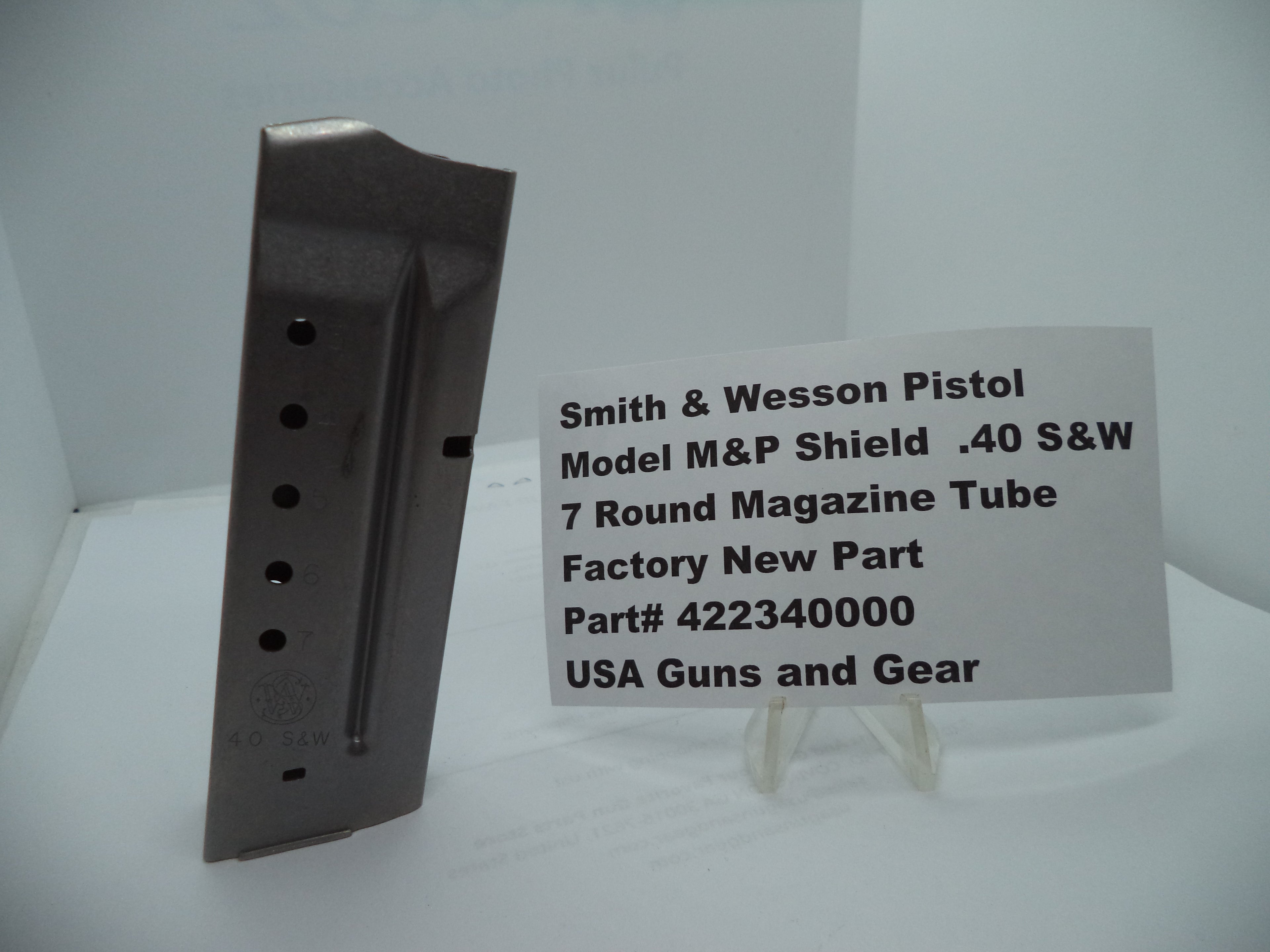 Smith & Wesson M&P Shield 40 Magazine Tube - 7 Round .40 S&W - Factory OEM 422340000