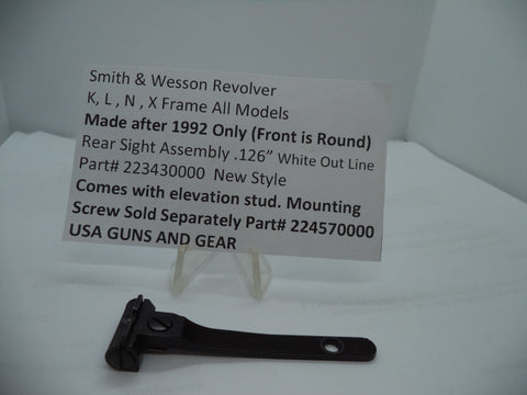223430000 Smith & Wesson N X Frame Model 629 500 .126" Rear Sight Assembly New