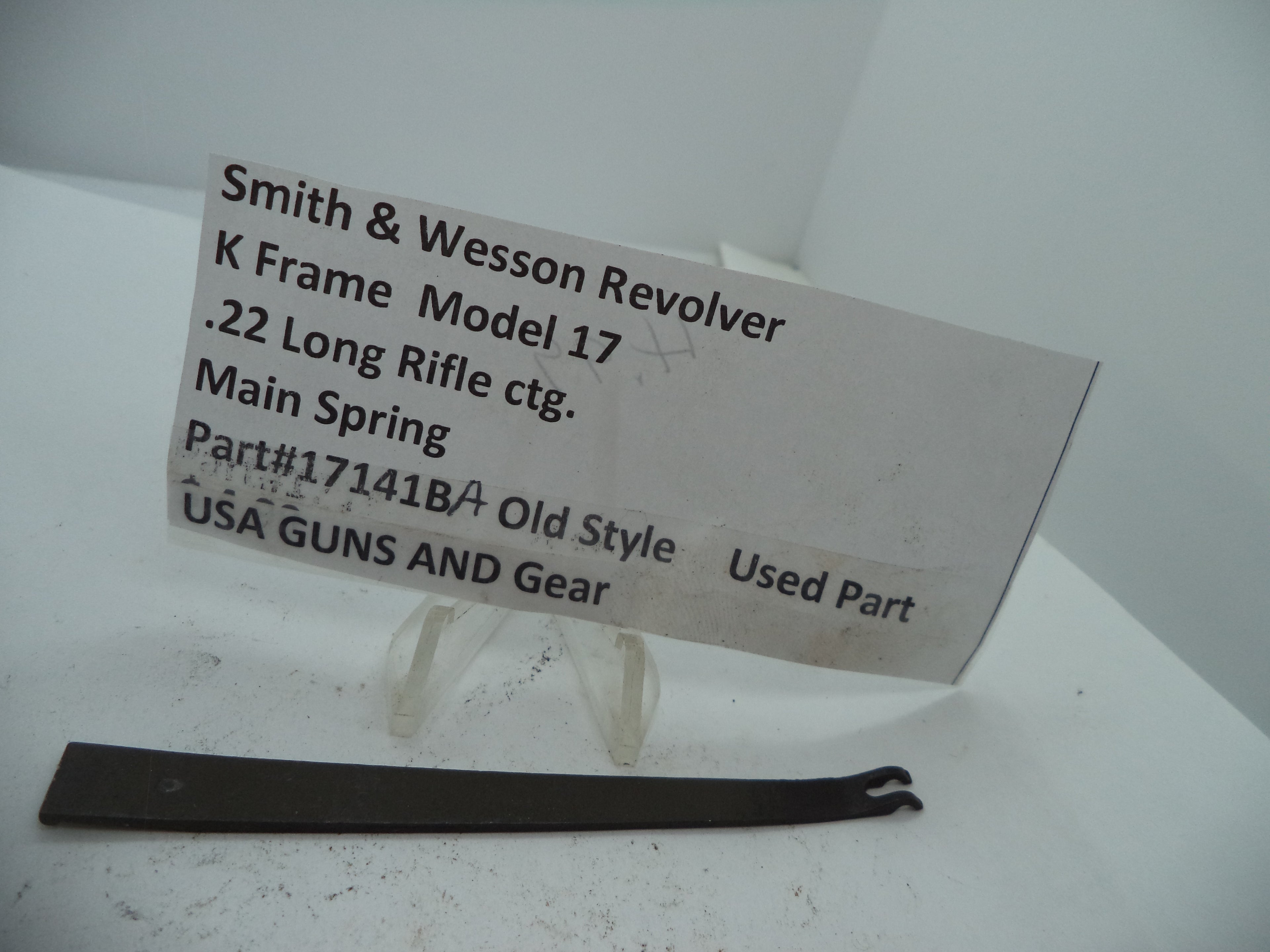 Smith & Wesson K Frame Main Spring - Used OEM Part - .22 LR - Model 17 - 17141BA