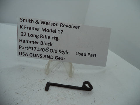 17120B Smith & Wesson K Model 17 Hammer Block Used Part .22 LR ctg.