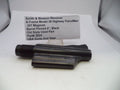 A black metal barrel pinning part for a Smith & Wesson revolver, displayed on a white surface with a product information card behind it.