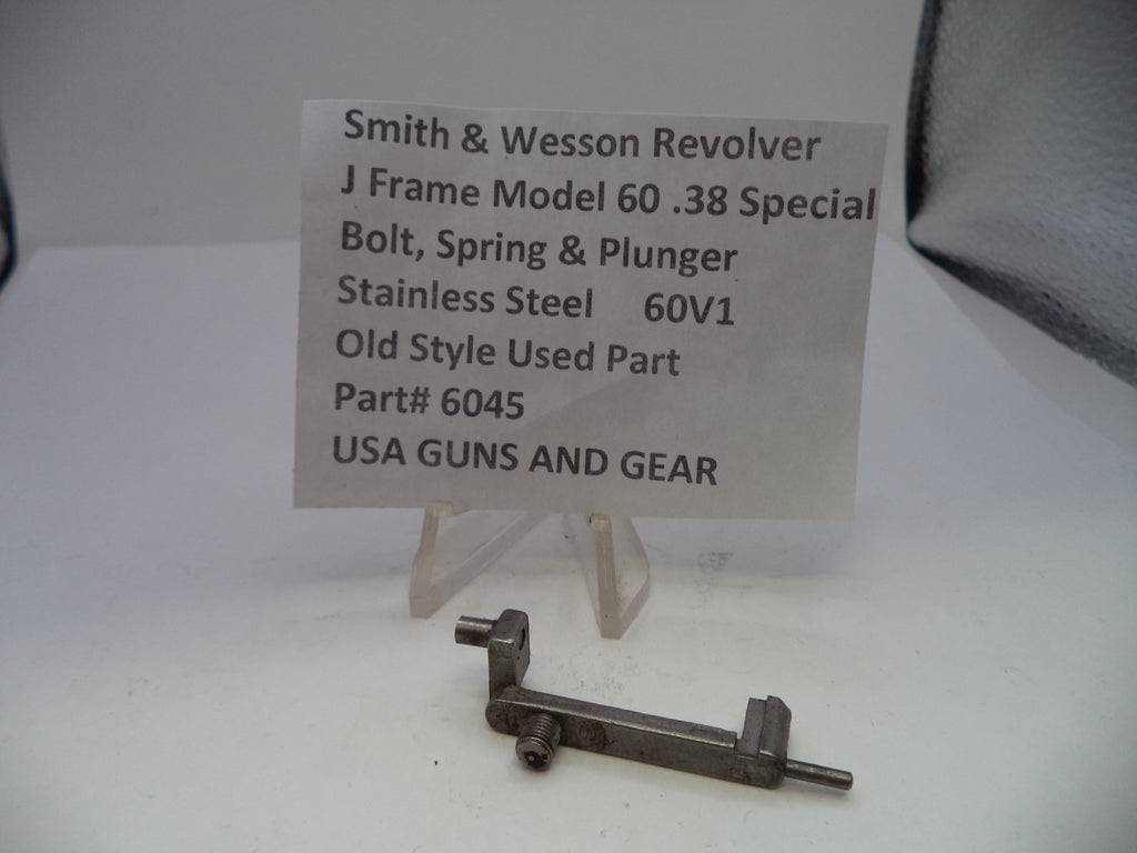 Smith & Wesson J Frame Model 60 .38 Special Bolt, Spring & Plunger - Stainless Steel 6045
