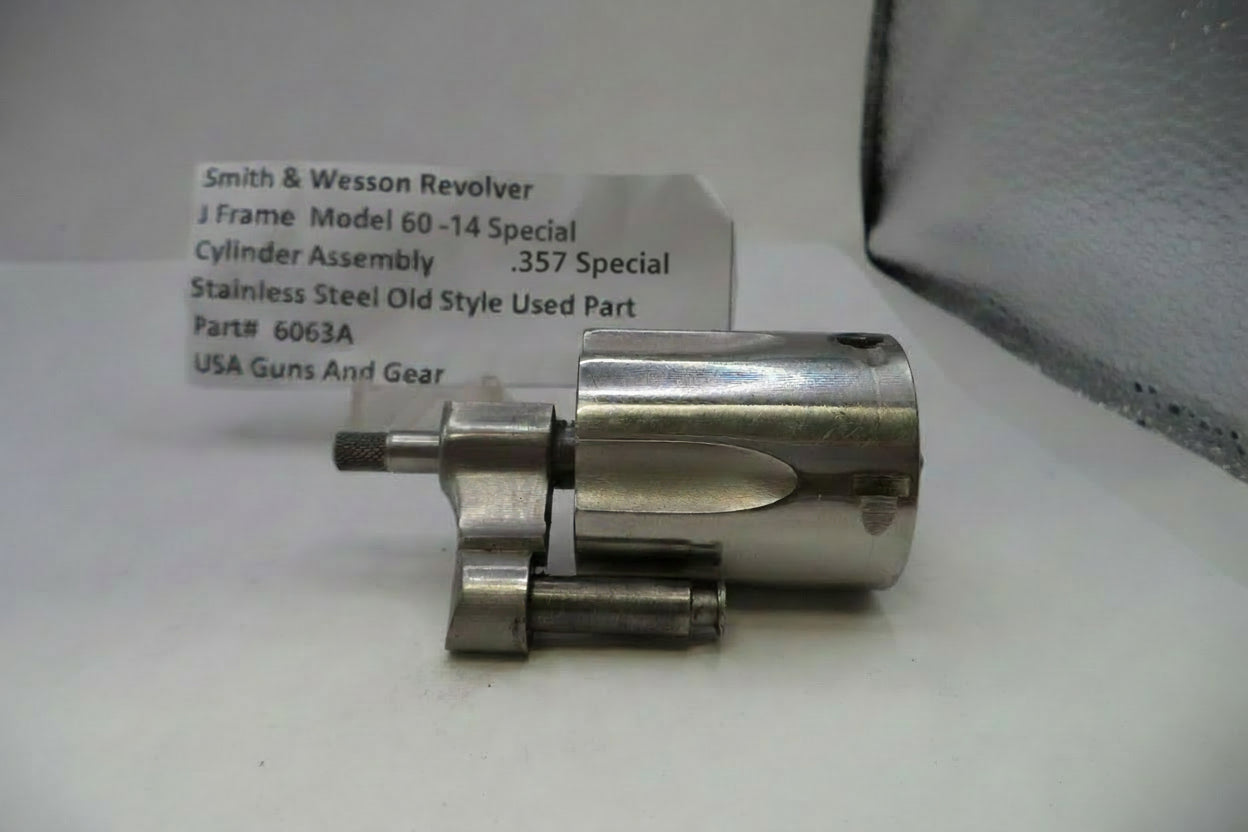 Smith & Wesson J Frame Model 60 Cylinder Assembly .38 Special Stainless Steel Used OEM 6063A