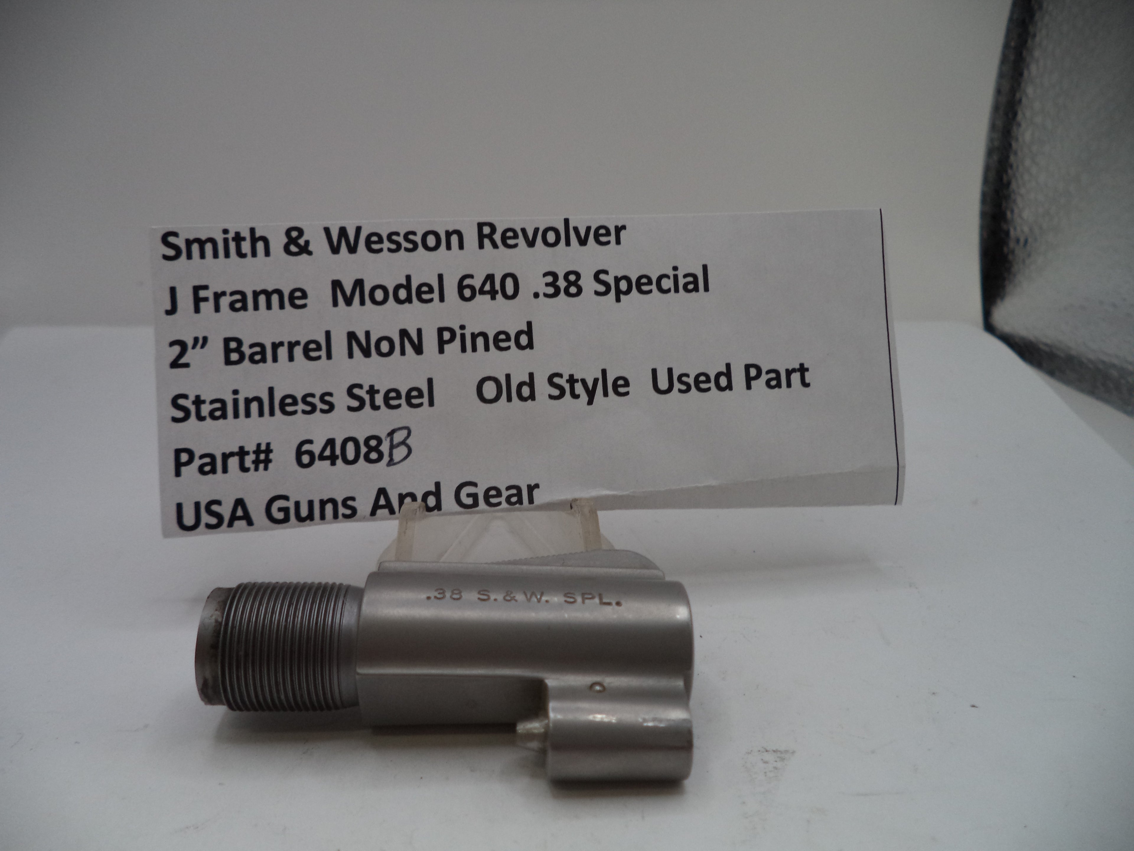 Smith & Wesson J Frame Model 640 Stainless Steel 2" Barrel Non-Pinned Old Style 6408B