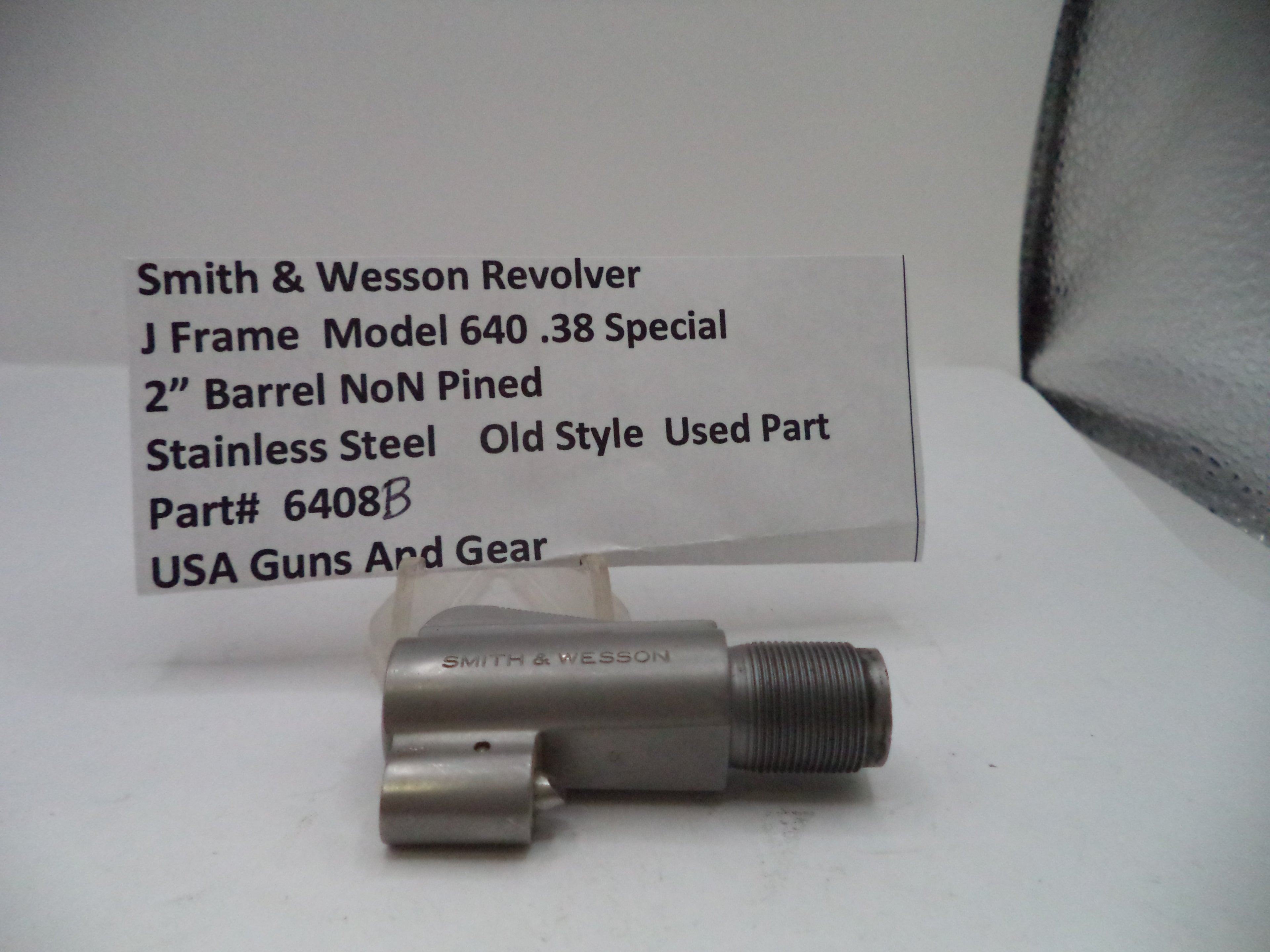 Smith & Wesson J Frame Model 640 Stainless Steel 2" Barrel Non-Pinned Old Style 6408B