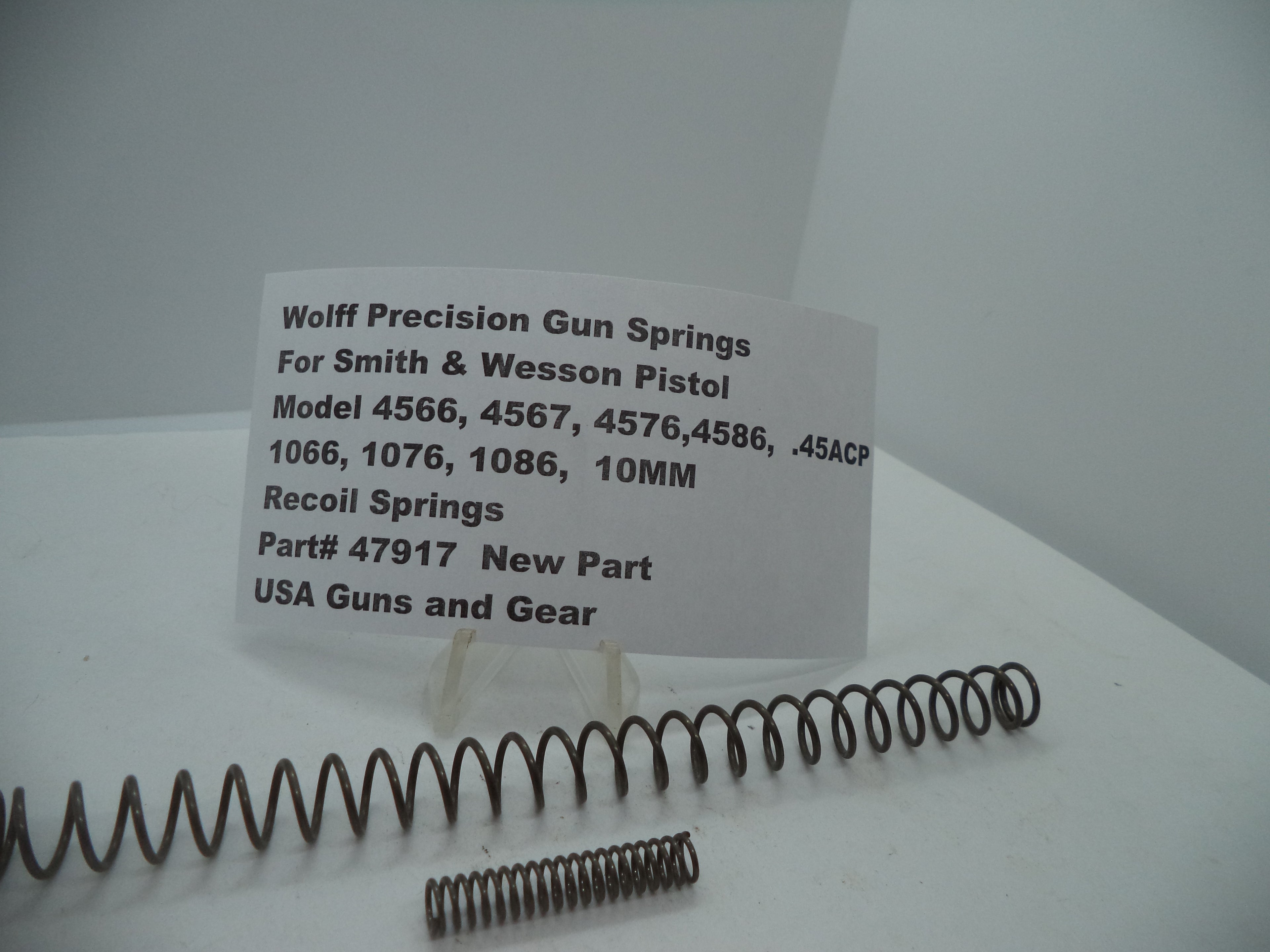47917 Wolff Recoil Spring 17LB - S&W 1066 1076 4566 4576 4586 .45 ACP 10mm