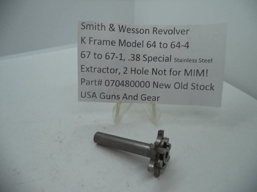S&W Revolver K Frame Model 64 to 64-4, 67 to 67-1 .38  Extractor 070480000