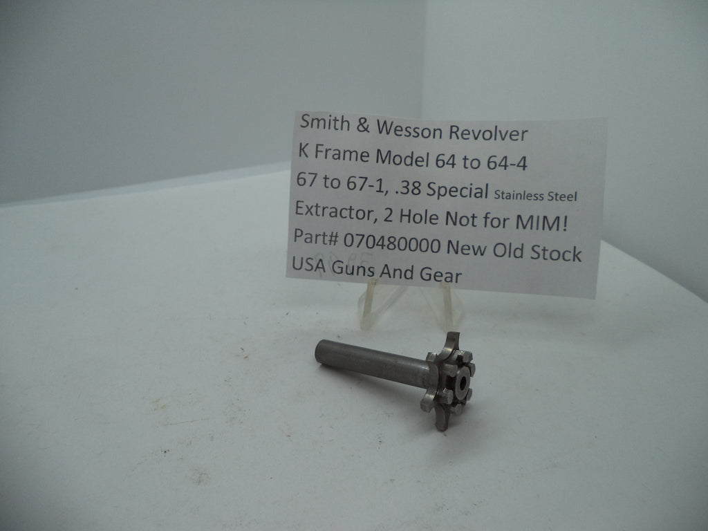 S&W Revolver K Frame Model 64 to 64-4, 67 to 67-1 .38  Extractor 070480000