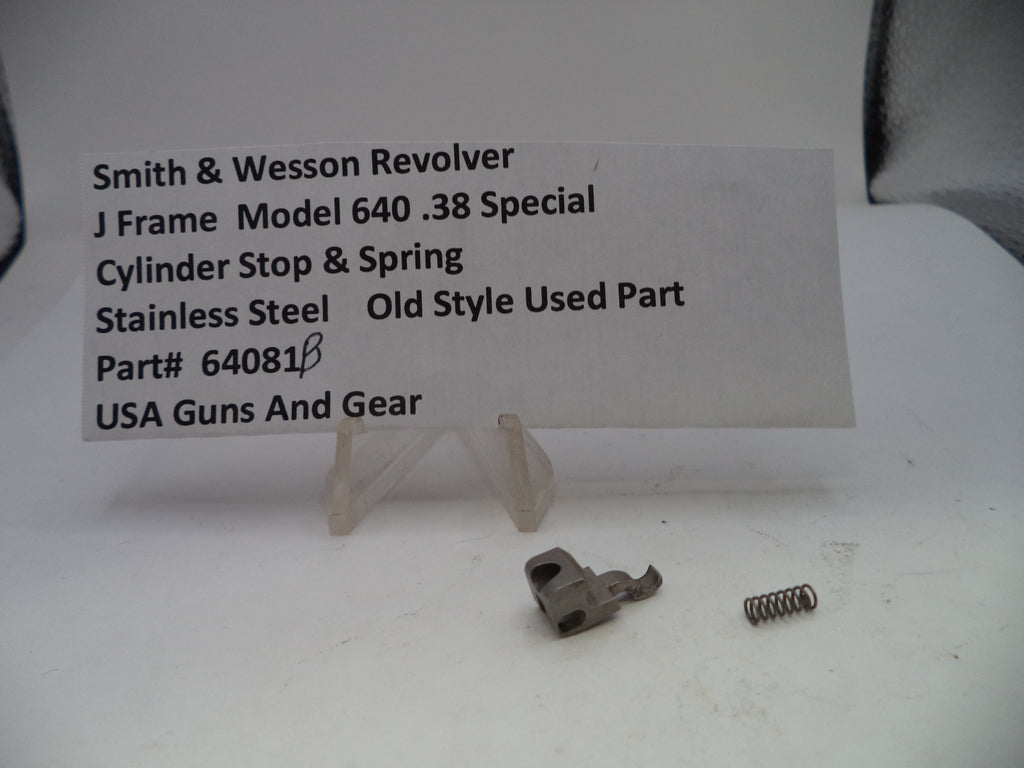 Smith & Wesson J Frame Model 640 Cylinder Stop & Spring Stainless Steel 64081B