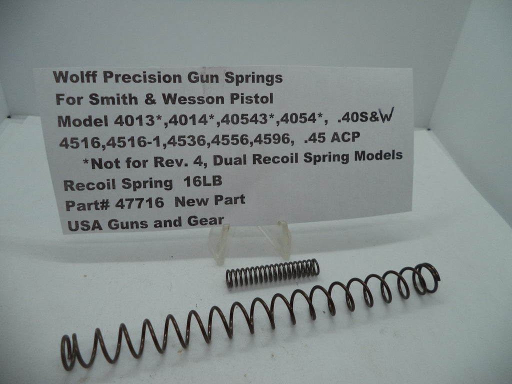 47716 Wolff Recoil Spring 16LB - S&W 4053 4054 4516 4536 4556 4596 .40 .45