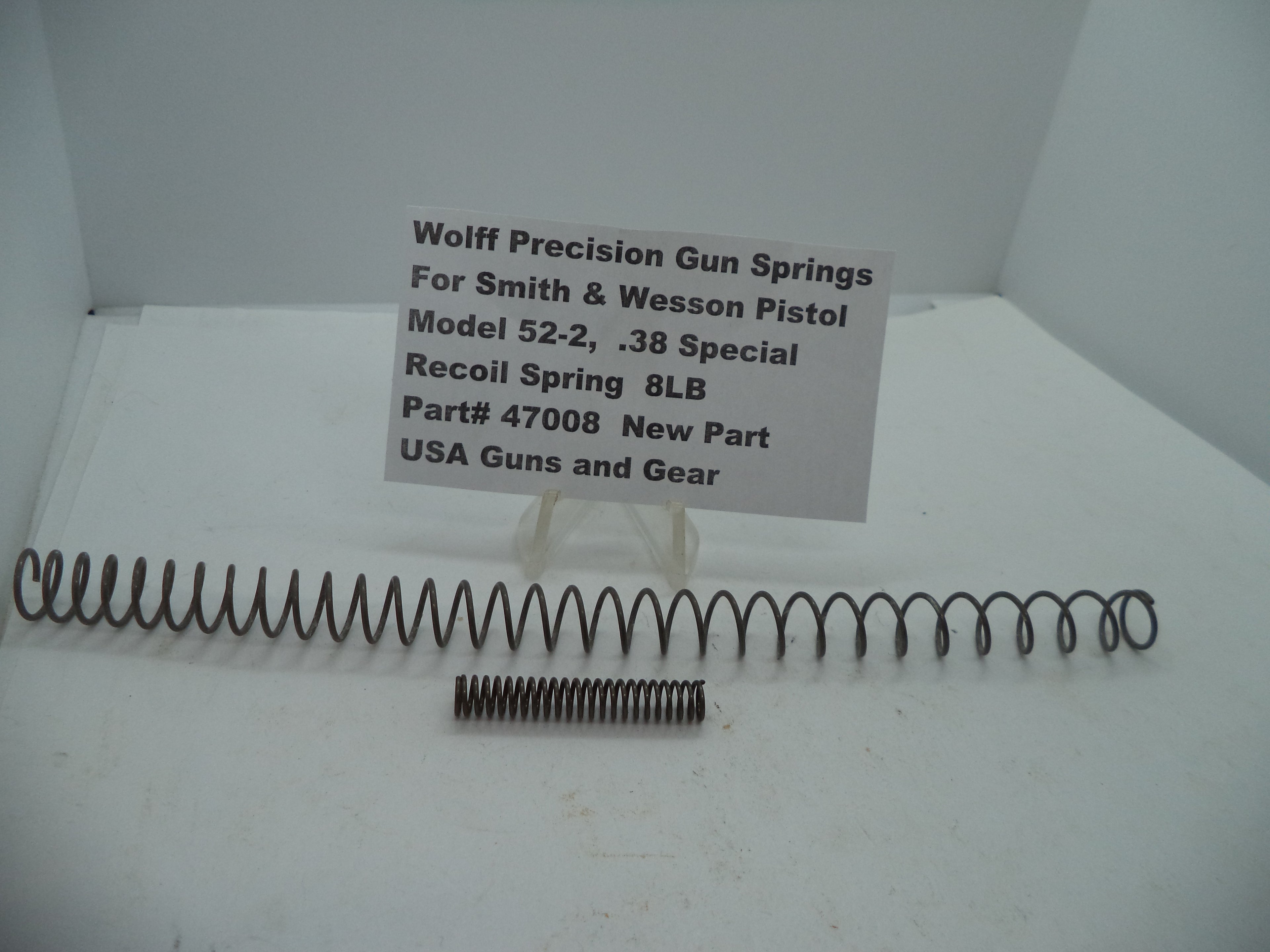 Wolff Factory Standard Recoil Spring for S&W Model 52-2 .38 Special 8LB - 47008