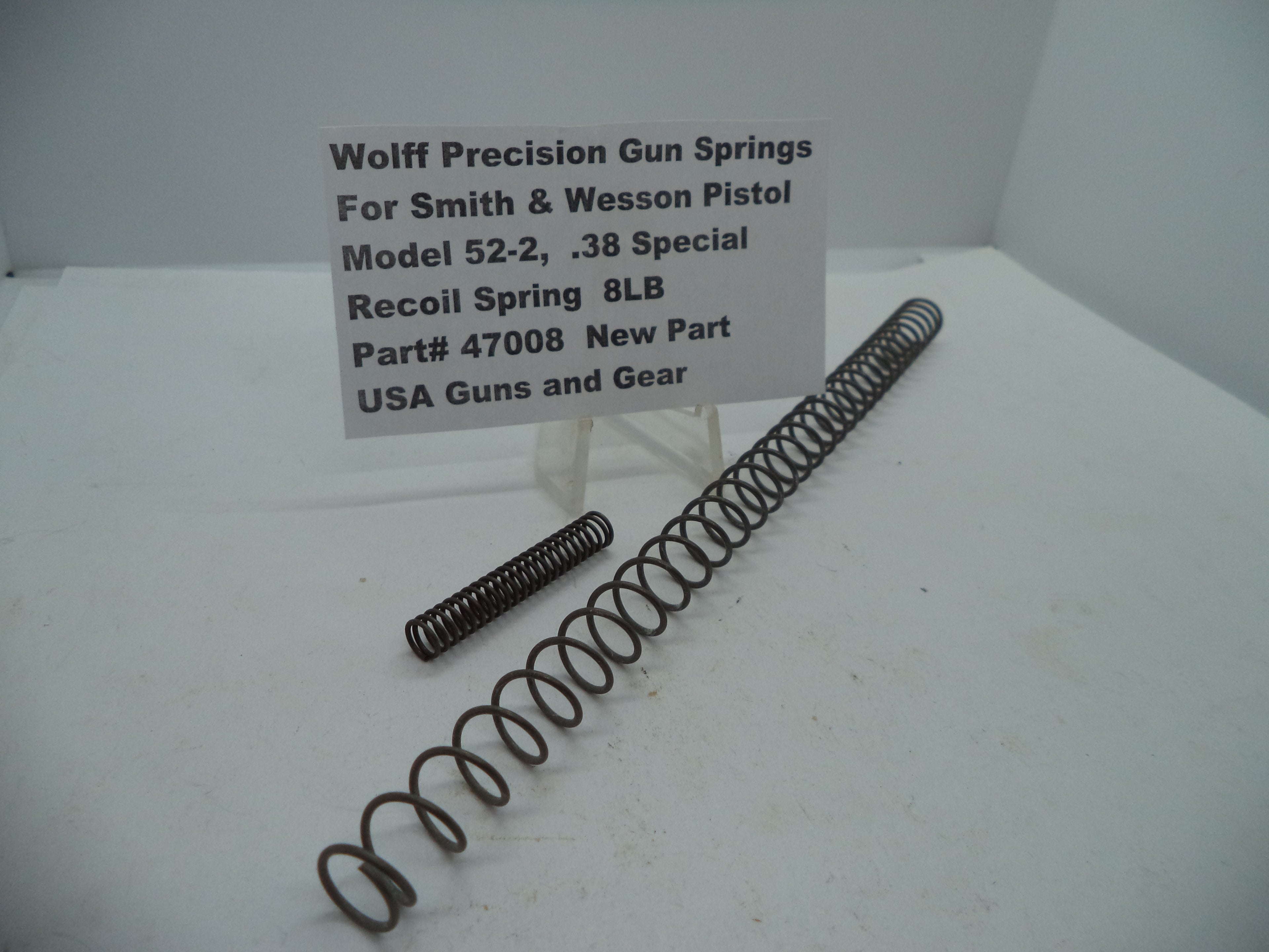 Wolff Factory Standard Recoil Spring for S&W Model 52-2 .38 Special 8LB - 47008