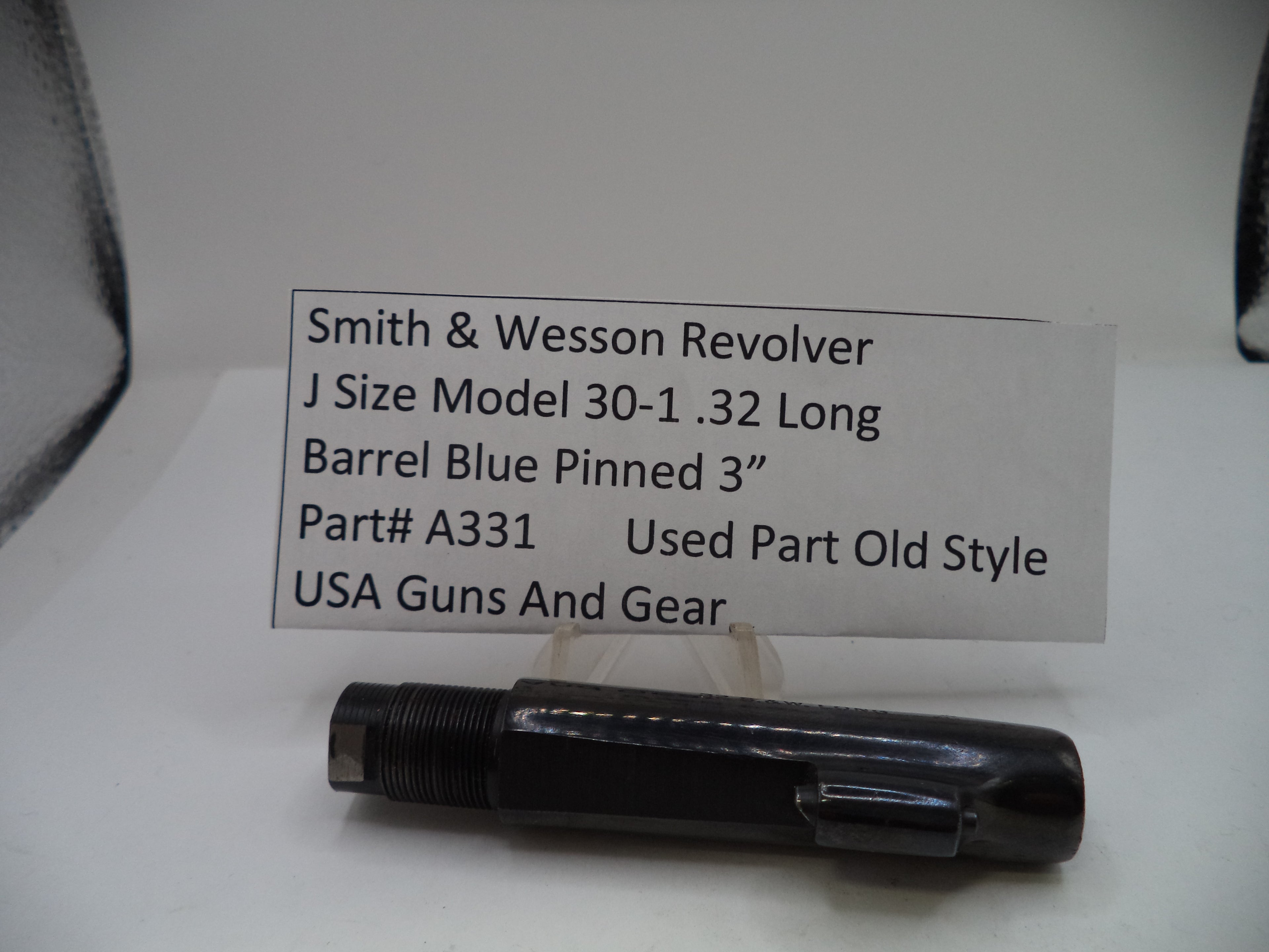 Smith & Wesson J Frame Model 30-1 .32 Long Pinned Barrel 3" Blue - A331
